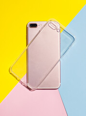 Clear phone case mock up