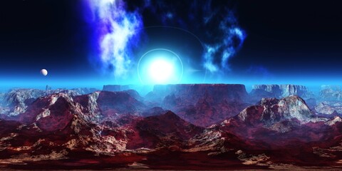 Mars, HDRI, environment map , Round panorama, spherical panorama, equidistant projection, 360 high resolution panorama, 3d rendering © ustas