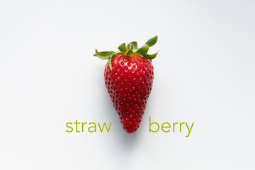 Erdbeere mit Schriftzug 