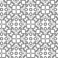  Geometric vector pattern with triangular elements. Seamless abstract ornament for wallpapers and backgrounds. Black and white colors. 