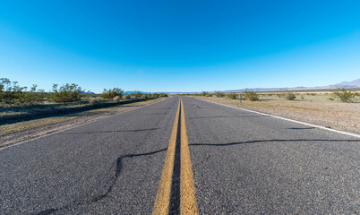 road in the californian desert