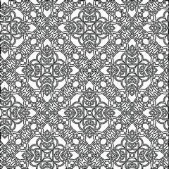  Geometric vector pattern with triangular elements. Seamless abstract ornament for wallpapers and backgrounds. Black and white colors. 
