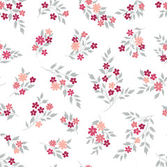 Floral seamless pattern. Flower background. Floral seamless texture with flowers. Flourish tiled decorative drawn ornamental wallpaper.