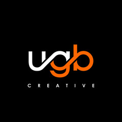 UGB Letter Initial Logo Design Template Vector Illustration