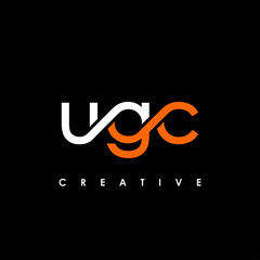 UGC Letter Initial Logo Design Template Vector Illustration