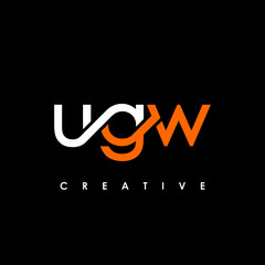 UGW Letter Initial Logo Design Template Vector Illustration