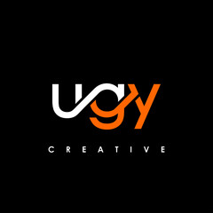 UGY Letter Initial Logo Design Template Vector Illustration