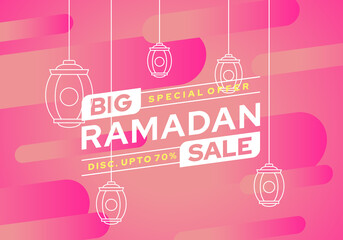 Sales promotion banner for ramadan sale