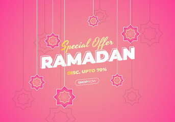 Fototapeta na wymiar Sales promotion banner for ramadan sale