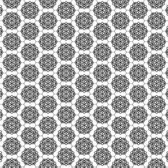 シンプルな和風パターン　白黒