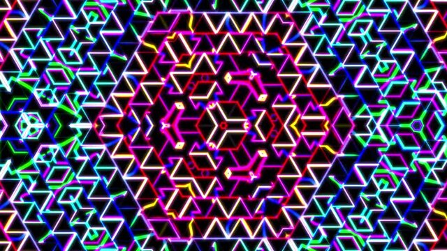 Neon Herringbone 3 - Kaleido