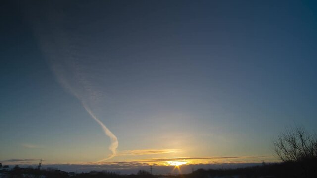 Timelapse of the sky at dawn