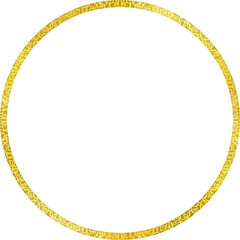 ゴールドの円形フレーム　ベクター素材