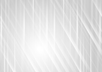 Obraz premium Grey smooth and glossy lines abstract geometric futuristic background. Vector design