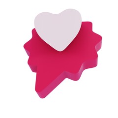 3d rlike render isolated icon