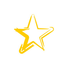 gold star isolated on white background