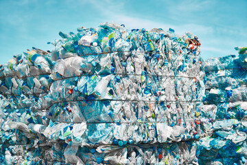 Plastic bottles waste and rubbish.