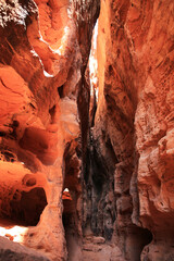 Narrow canyon in Snow Canyon State Park, Utah, USA