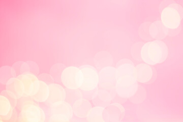 Bokeh, defocused white lights on a pink background. For design