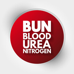 BUN - Blood Urea Nitrogen acronym, medical concept background
