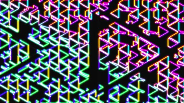 Neon Herringbone 4 - Arrow