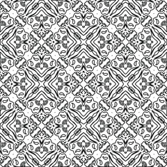 Geometric vector pattern with triangular elements. Seamless abstract ornament for wallpapers and backgrounds. Black and white colors. 