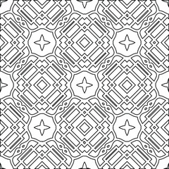 Geometric vector pattern with triangular elements. Seamless abstract ornament for wallpapers and backgrounds. Black and white colors. 