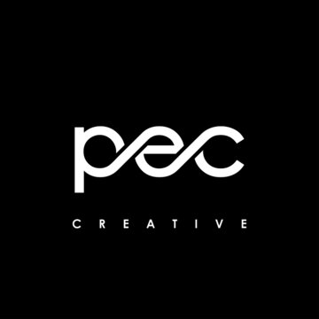 PEC Letter Initial Logo Design Template Vector Illustration