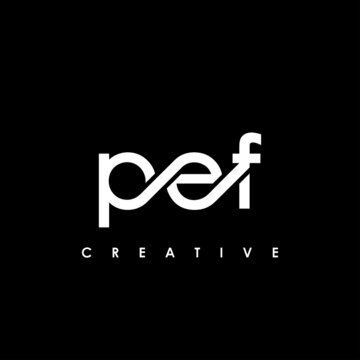 PEF Letter Initial Logo Design Template Vector Illustration