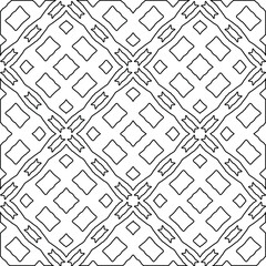 Geometric vector pattern with triangular elements. Seamless abstract ornament for wallpapers and backgrounds. Black and white colors. 