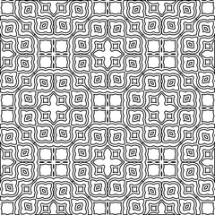 Geometric vector pattern with triangular elements. Seamless abstract ornament for wallpapers and backgrounds. Black and white colors. 