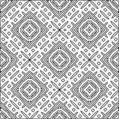 Geometric vector pattern with triangular elements. Seamless abstract ornament for wallpapers and backgrounds. Black and white colors. 