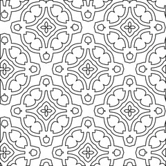 Fototapeta premium Geometric vector pattern with triangular elements. Seamless abstract ornament for wallpapers and backgrounds. Black and white colors. 