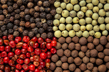 Four pepper seeds fills the frame