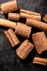 Brown cinnamon spice for cooking