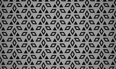 Abstract geometric pattern. A seamless vector background. Black and gray ornament. Graphic modern pattern. Simple lattice graphic design