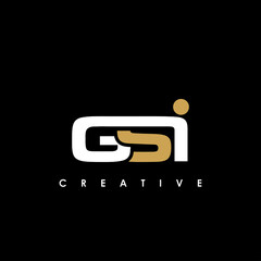 GSI Letter Initial Logo Design Template Vector Illustration