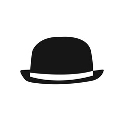Man black hat icon isolated on white. illustration file