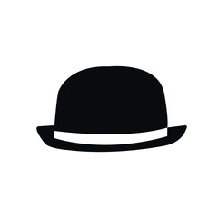 Man black hat icon isolated on white. Vector illustration file