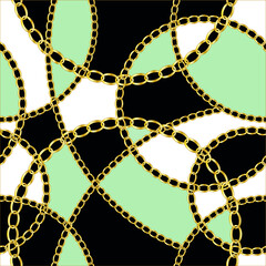 Fototapeta na wymiar Seamless golden chains pattern. EPS10 Illustration. 