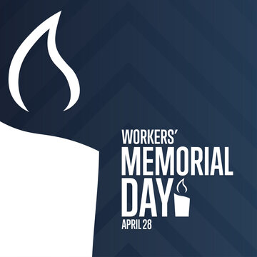Workers’ Memorial Day. April 28. Template for background, banner, card, poster with text inscription. Vector EPS10 illustration.