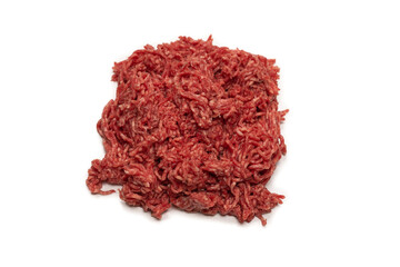 Chopped meat background. Top view.