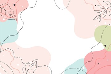 Abstract modern background with fluid organic shapes, pastel colors