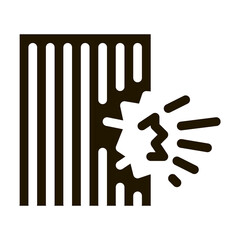 blow house collapse glyph icon vector. blow house collapse sign. isolated symbol illustration