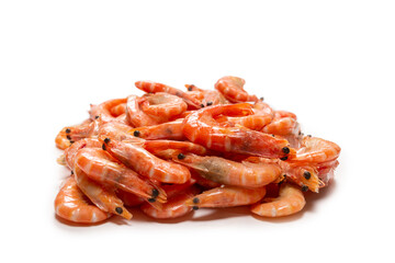 Shrimps isolated on a white background.