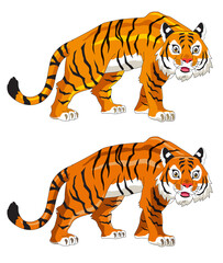 Malayan Tiger cartoon illustration 