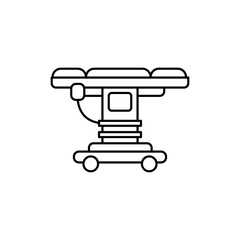 Operating hospital room and equipment color line icon. Pictogram for web page, mobile app
