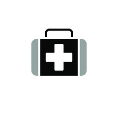 Illustration Vector graphic of first aid medical box kit icon
