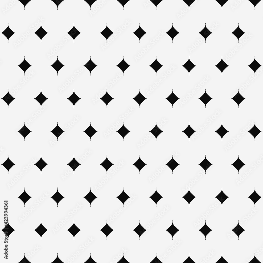 Aufkleber black diamonds seamless pattern. white background and black diamonds pattern.