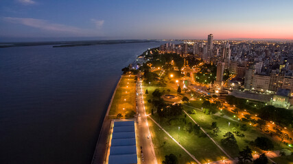 atardecer parque nacional de la bandera Rosario Santa fe Argentina